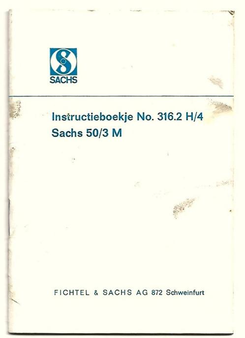 Sachs 50 /3 instructieboek 3 versnellingen (7511z) bromfiets, Fietsen en Brommers, Handleidingen en Instructieboekjes, Zo goed als nieuw