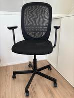 Ikea flintan bureaustoel met armleuningen., Ophalen, Gebruikt, Zwart, Bureaustoel