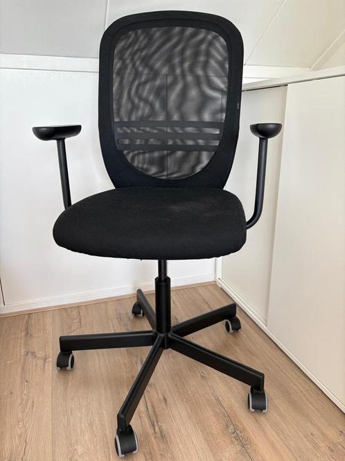 Ikea flintan bureaustoel met armleuningen., Huis en Inrichting, Bureaustoelen, Gebruikt, Bureaustoel, Zwart, Ergonomisch, Ophalen