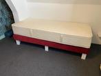 Boxspring met matras 1 persoons rood, Ophalen, 90 cm, Eenpersoons, 210 cm