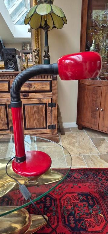 Vintage Rode Bureaulamp - Space Age Design beschikbaar voor biedingen