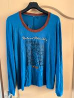 Mooi shirt maat 46 van Poools viscose en elastan, Blauw, Ophalen of Verzenden, Lange mouw, Maat 46/48 (XL) of groter