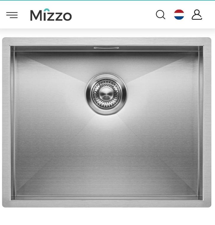 Spoelbak 50x40 cm, 18,5 cm diep, Huis en Inrichting, Keuken | Keukenelementen, Nieuw, Minder dan 100 cm, 50 tot 100 cm, Minder dan 25 cm