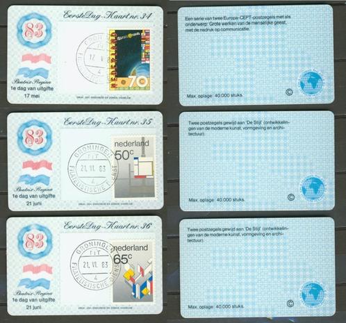 EersteDag Kaart Nr.34-35-36 1983 FilatelistischeDienst EK-12, Postzegels en Munten, Postzegels | Eerstedagenveloppen, Nederland