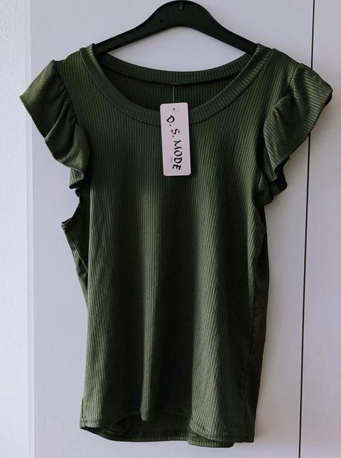 Khaki Legergroen Shirt Top | Maat S/M | NIEUW! Met Kaartje, Kleding | Dames, T-shirts, Nieuw, Maat 36 (S), Groen, Korte mouw, Ophalen of Verzenden
