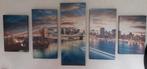 Vijfluik canvas New York, Huis en Inrichting, Woonaccessoires | Schilderijen, Tekeningen en Foto's, Minder dan 50 cm, Nieuw, Ophalen of Verzenden