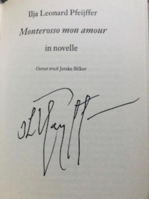 Gesigneerd Ilja Leonard Pfeijffer Monterosso Mon Amour Fries, Boeken, Boekenweekgeschenken, Nieuw, Ophalen of Verzenden
