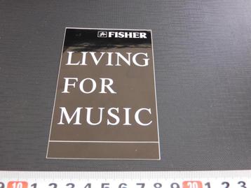 sticker FISHER living for music  beschikbaar voor biedingen
