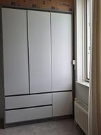 Kledingkast 119x193 wit/beton, Ophalen, 100 tot 150 cm, Zo goed als nieuw, 150 tot 200 cm