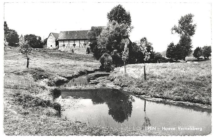 964417	Epen	Limburg	1964 Hoeve Vernelsberg	Gelopen met postz, Verzamelen, Ansichtkaarten | Nederland, Gelopen, Limburg, 1960 tot 1980