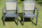 2 mooie stoelen kunstsstof kleur donkergrijs, Ophalen, Gebruikt, Kunststof