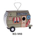 Vogelhuis Caravan € 14,95, BIRDHOUSE, Www.kampeerkoopje.nl, Info@kampeerkoopje.nl, Nieuw