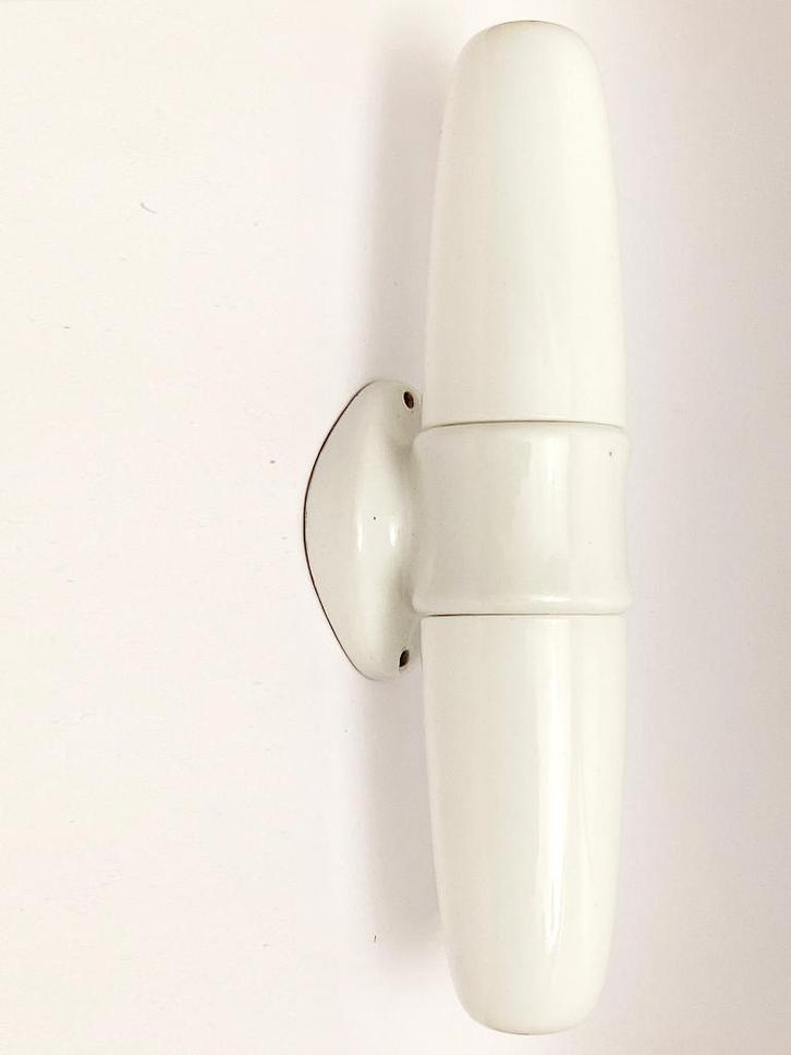 Mid-Century 50s wandlamp in Bauhaus/Wilhelm Wagenfeld stijl, Huis en Inrichting, Lampen | Wandlampen, Gebruikt, Glas, Overige materialen