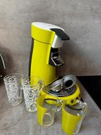 Senseo koffiezetapparaat lime groen met 4 glazen, Witgoed en Apparatuur, Koffiezetapparaten, Ophalen, Gebruikt, Koffiemachine