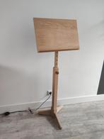 Handgemaakte eiken lessenaar - in hoogte verstelbaar, Muziek en Instrumenten, Ophalen of Verzenden, Zo goed als nieuw, Muziekstandaard