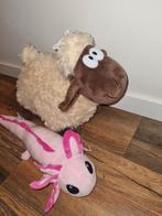 Knuffel Schaap & Axelotl, samen of apart te koop., Kinderen en Baby's, Speelgoed | Knuffels en Pluche, Ophalen of Verzenden, Zo goed als nieuw