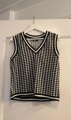Pied-de-poule zwart-wit sweater vest - Shein, Kleding | Dames, Tops, Maat 38/40 (M), Verzenden, Zwart, Zo goed als nieuw