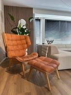 Nor11 Mammoth lounge chair met ottoman en bijzettafel, Huis en Inrichting, Ophalen, Zo goed als nieuw, Hout