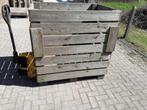 kist in 2 delen op pallet brandhout opslag 1 kup, Doe-het-zelf en Verbouw, Kratten en Dozen, Ophalen, Gebruikt, 100 cm of meer