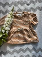 ZGAN, beige/bruin gestreept winter jurkje, Feetje, maatje 56, Meisje, Jurkje of Rokje, Ophalen of Verzenden, Zo goed als nieuw