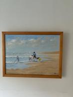 spelende kinderen op het strand 2, Antiek en Kunst, Ophalen of Verzenden