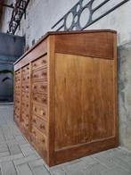 XL Vintage Houten Laden & Vitrine Kast | Winkel Presentatie, Huis en Inrichting, Kasten | Vitrinekasten, Gebruikt, 150 tot 200 cm