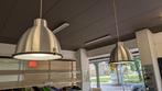 Één aluminium industriële hanglamp met diffuse glasplaat, Ophalen, Gebruikt, Minder dan 50 cm