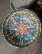 Marokkaanse schaal handbeschilderd, Huis en Inrichting, Ophalen of Verzenden, Zo goed als nieuw, Rond, Glas