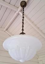 Plafondlamp Art Deco, Huis en Inrichting, Lampen | Hanglampen, Ophalen of Verzenden, Gebruikt, Glas, 75 cm of meer