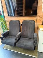 Bioscoop stoelen/ bankje, Huis en Inrichting, Stoelen, Ophalen, Zwart, Twee