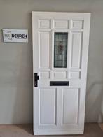 Merbau voordeur Glas in lood (93x210) Stomp Links draaiend, Doe-het-zelf en Verbouw, Ophalen, Gebruikt, 200 tot 215 cm, Glas