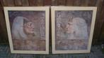 Ramses en Cleopatra, Ophalen, 50 tot 75 cm, Schilderij, 50 tot 75 cm