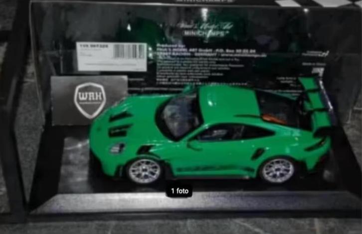 PORSCHE 911 GT3 RS green / silver wheels 2023 Minichamps WRH, Hobby en Vrije tijd, Modelauto's | 1:18, Zo goed als nieuw, Auto