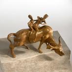 Balinees handgesneden waterbuffel karbouw  sculptuur, Ophalen of Verzenden