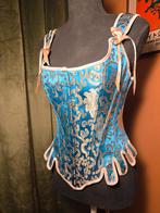 Blauw-gouden baleinen korset, maat S/M - NIEUW! Bieden mag!, Verzenden, Blauw, Body of Korset