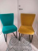 Eetkamerstoelen retro velvet. Z.g.a.n., Ophalen, Zo goed als nieuw
