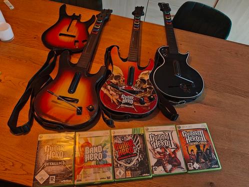 Guitar Hero Xbox 360 set gitaren spellen microfoon Metallica, Spelcomputers en Games, Games | Xbox 360, Muziek, 3 spelers of meer