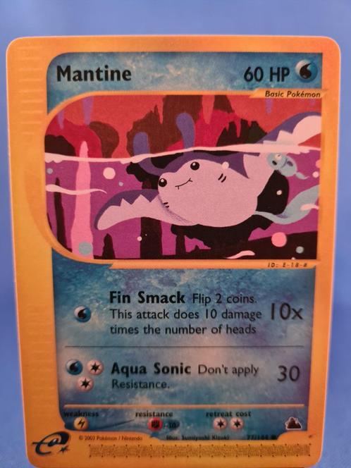 Mantine 77/144 - Skyridge, Hobby en Vrije tijd, Verzamelkaartspellen | Pokémon, Gebruikt, Losse kaart, Verzenden
