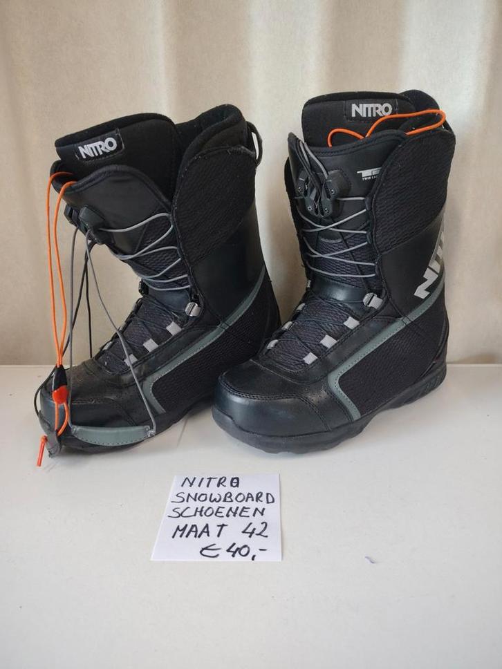 Nitro Reverb TLS snowboard schoenen zwart maat 42, Sport en Fitness, Snowboarden, Gebruikt, Schoenen, Ophalen of Verzenden
