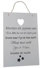 Leuk tekstbord kleertjes, Verzenden, Nieuw