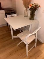 NORDEN Klaptafel met 4 FRÖSVI Stoelen + Kussens, Gebruikt, Vier personen, Grenenhout, Rechthoekig