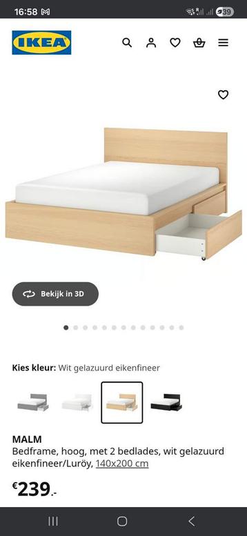 MALM Bedframe - 140x200 - afbeelding 1