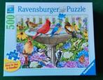 Ravensburger, Bij het vogelbadje, 500 grotere stukjes, Ophalen of Verzenden, 500 t/m 1500 stukjes, Zo goed als nieuw, Legpuzzel