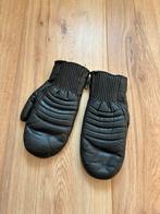 Vintage handschoenen wanten leer gevoerd met wol, Ophalen of Verzenden, Zo goed als nieuw, Maat 38/40 (M), Handschoenen