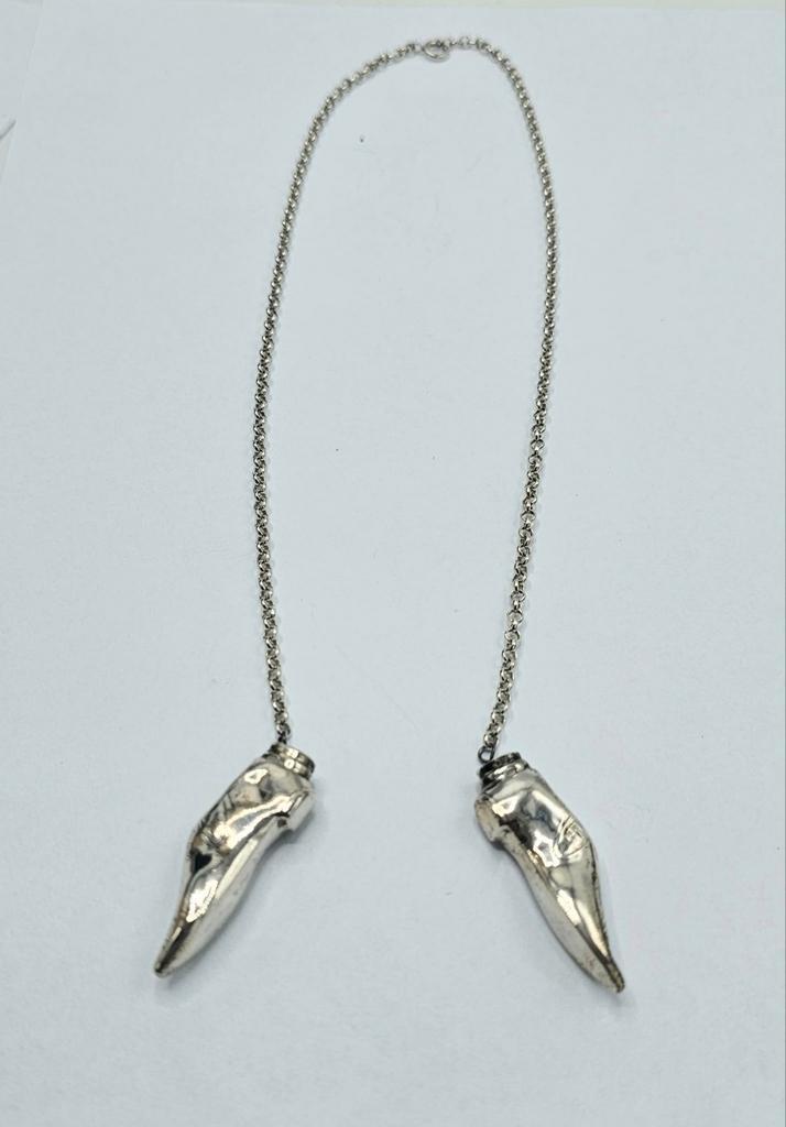 Hollands Zilveren Ketting Met Breipenhouder Schoen, Antiek en Kunst, Antiek | Goud en Zilver, Verzenden