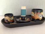 Vintage Aardewerk Lucifershouder Set, Ophalen of Verzenden