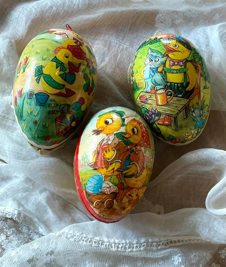 Brocante oude candy Container pasen, Antiek en Kunst, Curiosa en Brocante, Ophalen of Verzenden