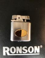 RONSON GAS AANSTEKER gebruikt met graveer plaat onbeschreven, Aansteker, Zo goed als nieuw, Verzenden