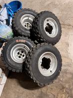 Yamaha warrior raptor banshee yfz velgen met banden., Ophalen
