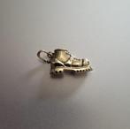 Vintage 14-karaats gouden bedel / hanger: Schoen [585], Ophalen of Verzenden, Nieuw, Zilver, Overige merken